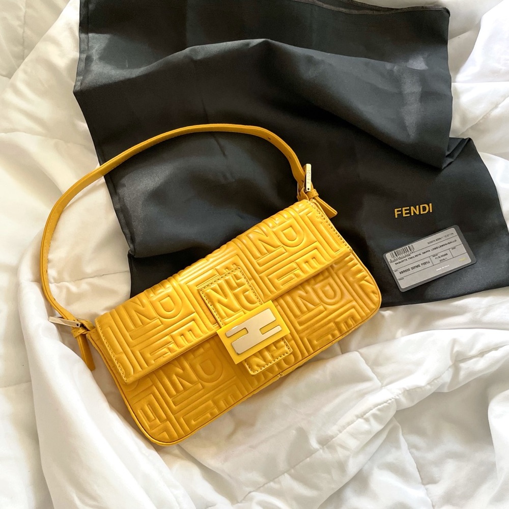 SOLD Extremely Rare Fendi Leather Baguette Bag
